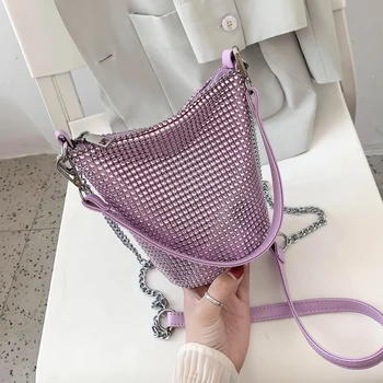 

Fashion Summer Shiny Diamond Handbags Crossbody Bags for Women 2020 New Fashion Ladies Shoulder Messenger Bag Female Purses