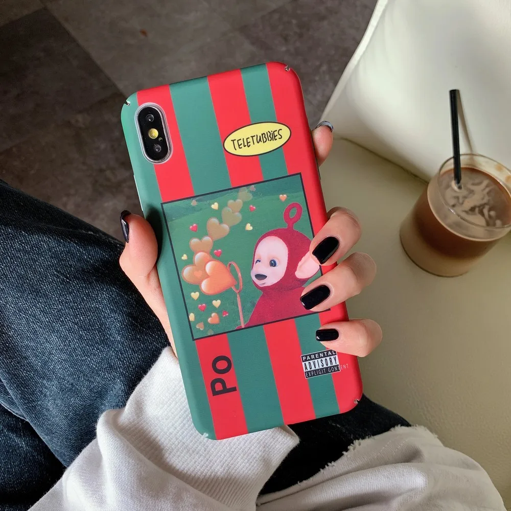 

Net red trend section red striped antenna baby pattern soft shell case For iPhone 11 Pro Max XR XS Max XS 7 8 plus for women