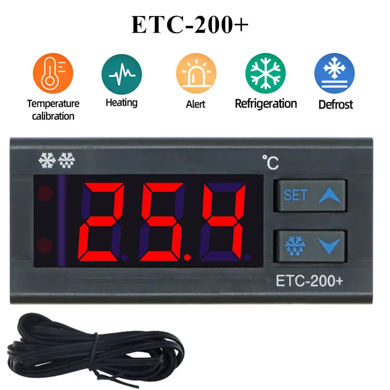ETC-200 + мини-регулятор температуры цифровой термостат с микрокомпьютером