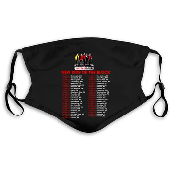 

New Kids on The Block Tour Black Color New Cool Novelty Mouth Mask Women's kid PM2.5