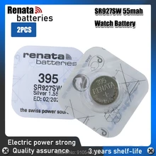 2PCS Relógio Renata Bateria 1.55V 395 SR927SW LR57 LR927 AG7 Baterias de óxido de Prata Botão Célula Tipo Moeda FABRICADO NA Suíça