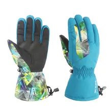 Зимние профессиональные лыжные перчатки для девочек и мальчиков, для взрослых, спортивные, водонепроницаемые, ветрозащитные, Нескользящие, зимние перчатки для сноубординга, новинка