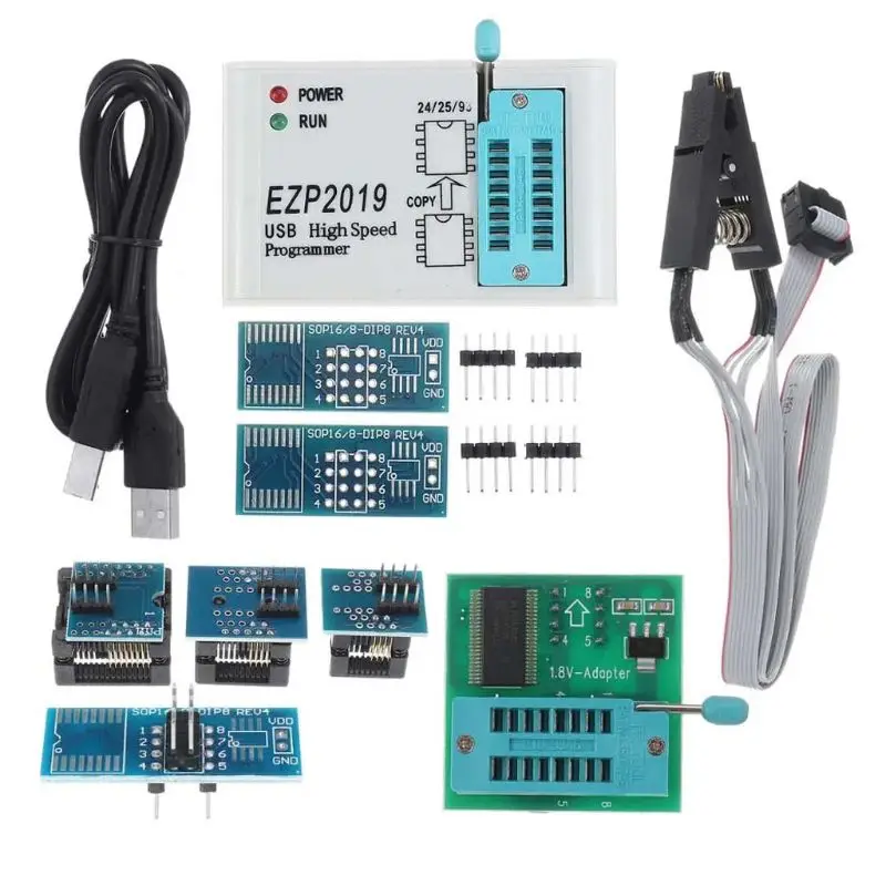 Высокоскоростной USB-программатор EZP2019 SPI с поддержкой 24 25 26 93 серий чипов EEPROM