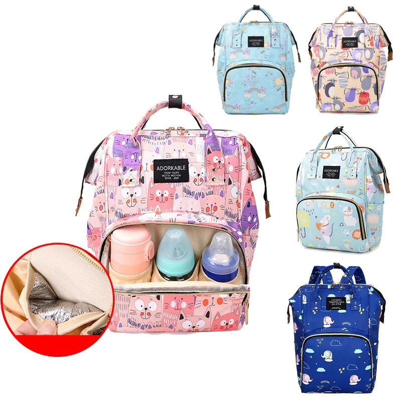 

Waterproof Anti Thef Diaper Bag for Mommy Maternity Nappy Backpack Printing Baby Stroller Organizer Nursing Changing Bag to Care