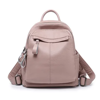 

Large Korean Backpack Women Mochila Feminina Soft Leather Mini Backpack School Bags for Teenage Girls Travel Cute Backpack