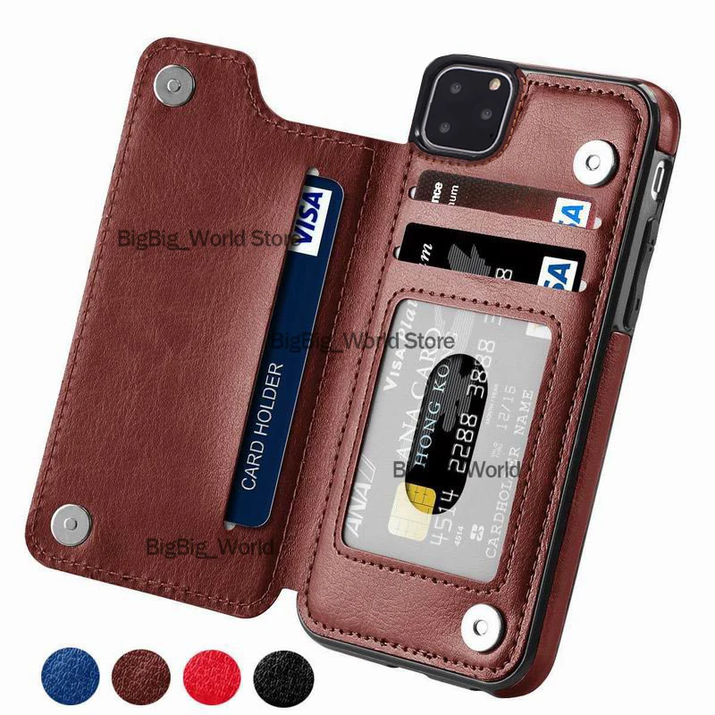 

KISSCASE Retro PU Leather Case For iPhone 7 8 6S 6 Plus X XR XS Max Card Slot Holders Phone Cases For iPhone 11 Pro Max 5s 5 SE