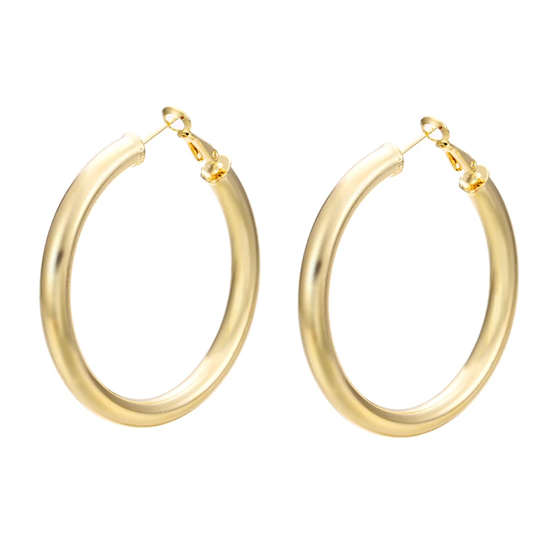 925 Silver Large Hoop Earrings Women Big Round Circle Earring - Image 3