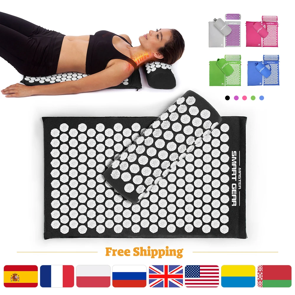Acupressure Massage Mat Pillow Set Acupuncture Mat Yoga Mat For Relieve