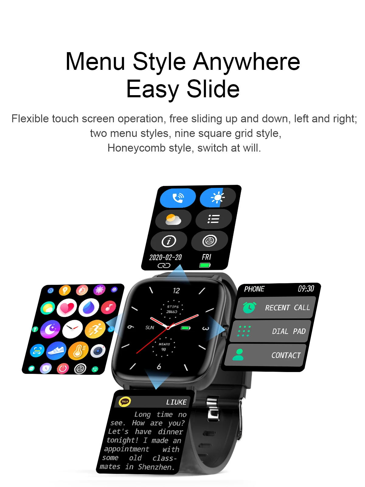 T42 Men Women Smart Watch Bluetooth Call Heart Rate Monitor Waterproof Fitness Tracker Sports Smartwatch For Xiaomi Huawei Phone