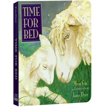 

Children's Sleeping English Picturebook Time for Bed English Early Teaching Cardboard Book Interaction Warm Bedtime Reading Book