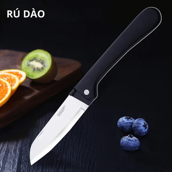 

Kitchen Stainless Steel Folding Knife Pocket Knife Mini Portable Folding Knife Fruit Cutter Camping Knife Outdoor Survival Tool