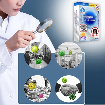

Virus Shut Out Workplace 60days Mini Full Protection Portable Sanitization Card Air Freshener Bus Industrial Office Neck Type