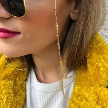 

Gold Glasses Chain for Women Cross Chain Lanyard Fashion Glasses Strap Sunglasses Cords Casual Glasses Accessories DJ-184