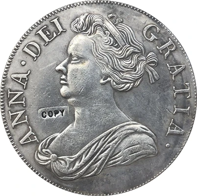Великобритания 1713 1 Корона-Анна копии монет