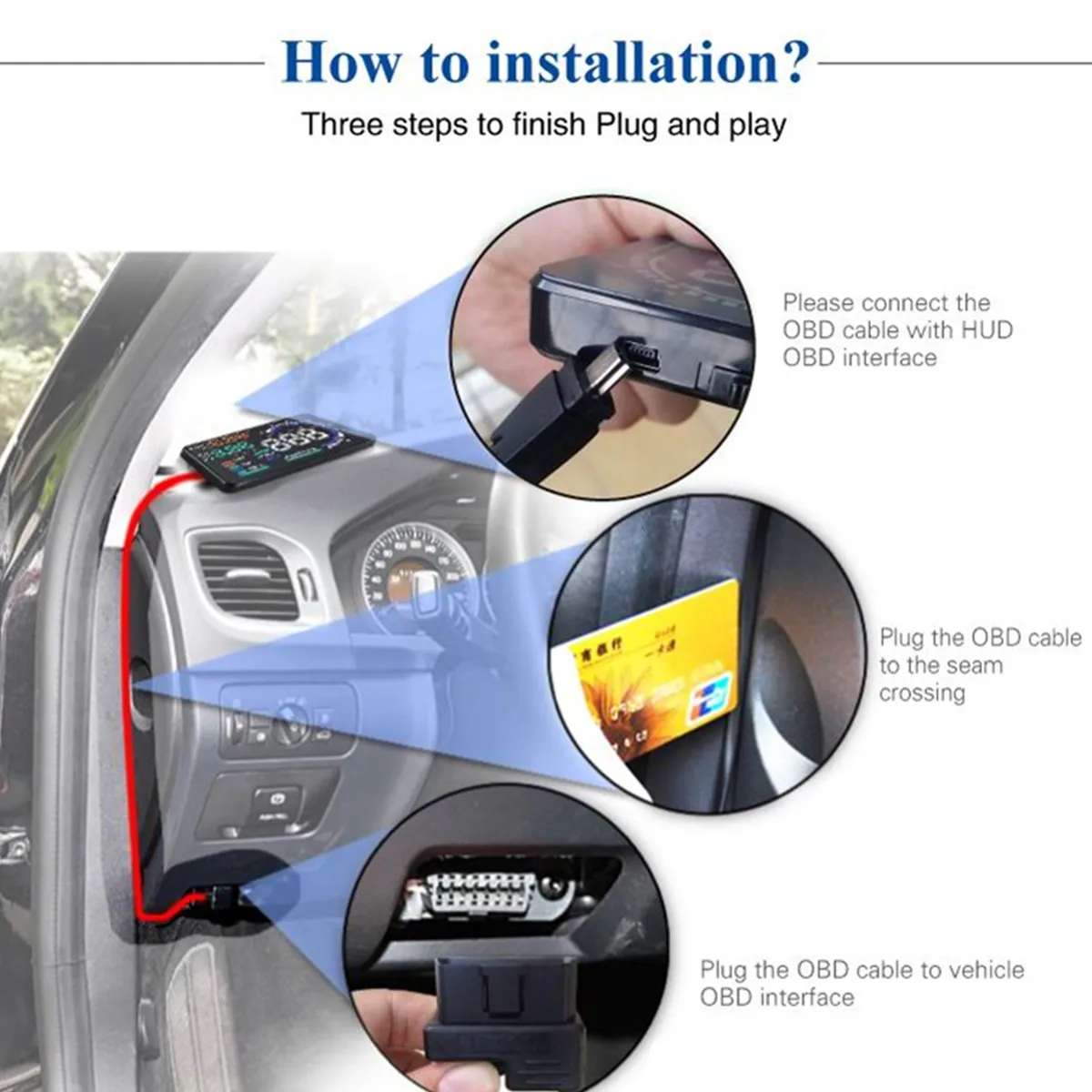 ο HUD  ũ  OBD2 HUD ڵ  ÷ 5.5 'led OBD ĳ ӵ   ˶   