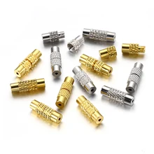 

20pcs Screw Twist Clasps 3.8x13mm Tube Fastener Cord Rope Wire End Caps for DIY Jewelry Making Bracelet Necklace End Connector
