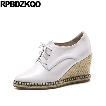 

pumps black shoes size 4 34 high quality 8cm pointed toe designer heels women luxury 2019 footwear genuine leather white wedge