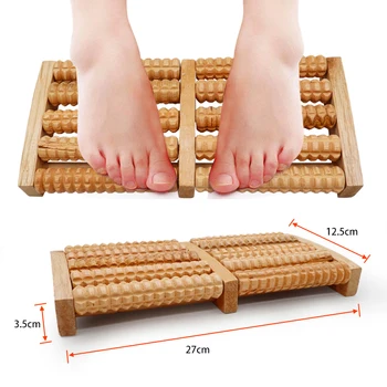 

3 5 6 Raw Wooden Foot Roller Wood Care Massage Reflexology Relax Relief Massager Spa Anti Cellulite Detox Patch Foot Massager