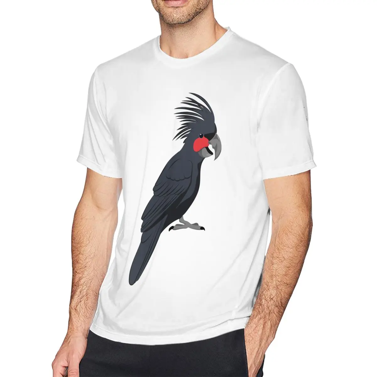 

Parrot T Shirt Palm Cockatoo T-Shirt Short Sleeves XXX Tee Shirt Men Basic Print Funny 100 Cotton Tshirt