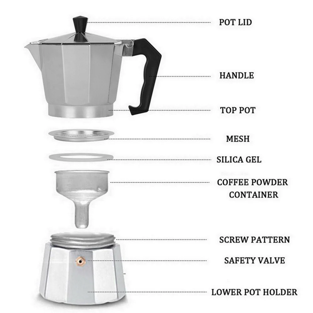 Jual Aluminum Italian Moka Pot Espresso 