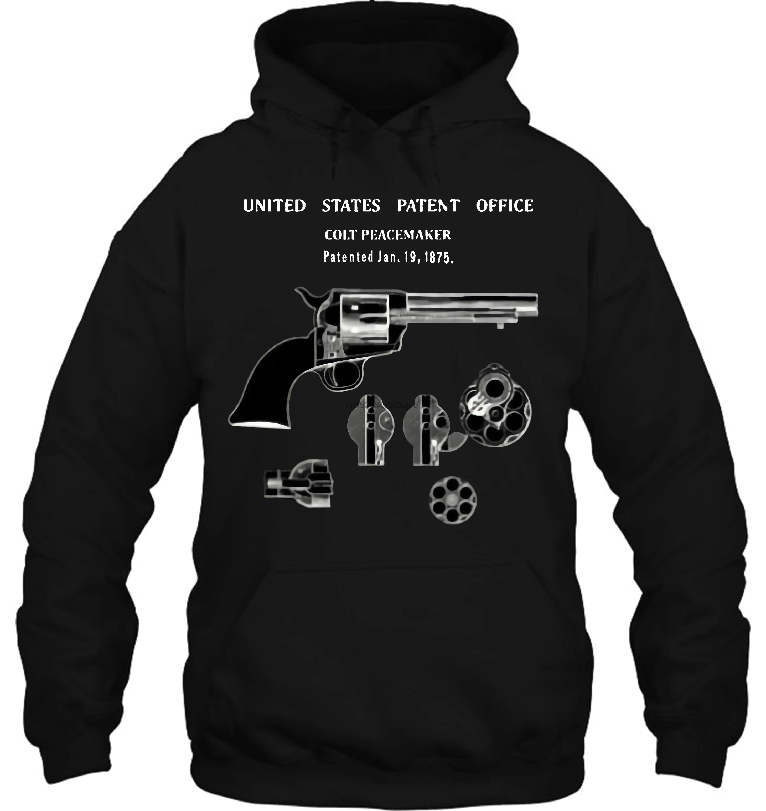 Men Hoodie COLT PEACEMAKER PISTOL PATENgun S M L XL 2XL New Mason 45 Cal Gun Peace Women Streetwear |