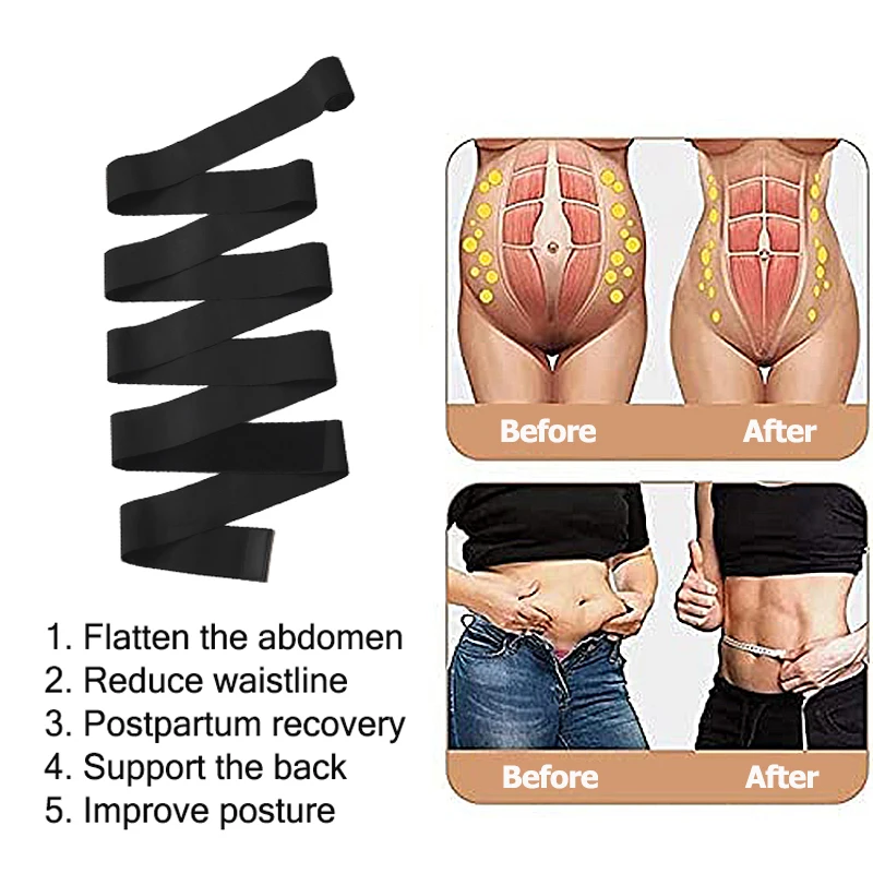 compressão envoltório cinto ajustável bandagem elástica cintura trainer trimmer