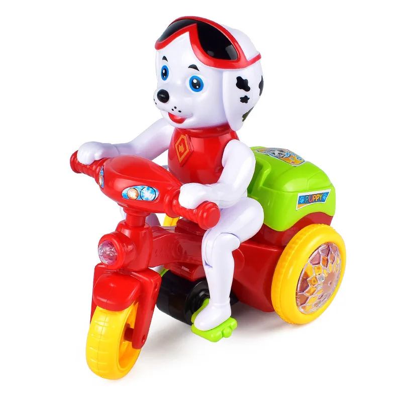

New Products Dog Stunt Motorcycle Tricycle Stereo Rotating Stunt Car with Light And Music CHILDREN'S Toy
