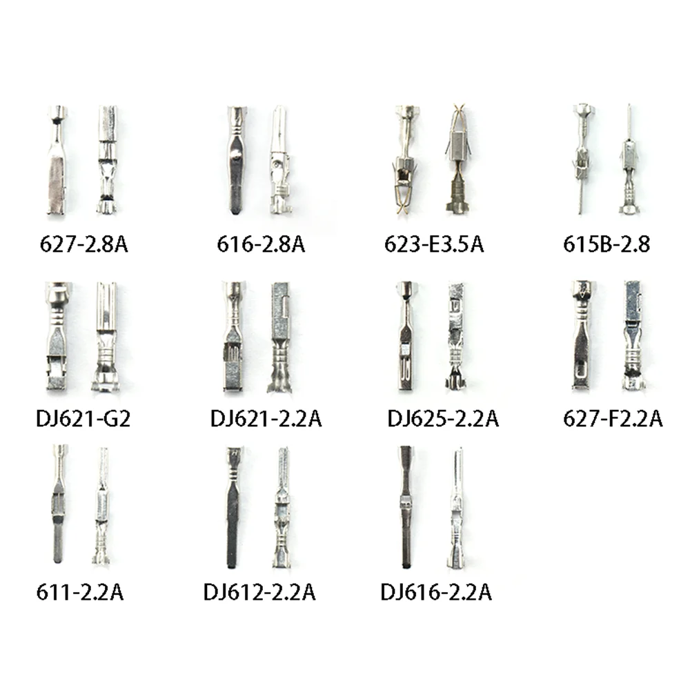 280 Pcs Automotive Connector Piece 2.2/ 2.8/ 3.5 Mm Male And Female Crimping Terminals Auto Cold Pressed Wire Socket For Car battery terminal connectors plug connectors electrical connectors battery connectors plug terminal
