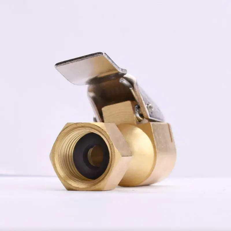 

1/4 Female Thread Brass Tire Chuck Valve Cover 3/4 NPT Hex Wheel Air Inflator