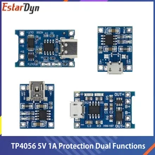 Tp4056 + proteção funções duplas 5v 1a micro usb 18650 bateria de lítio placa de carregamento carregador módulo