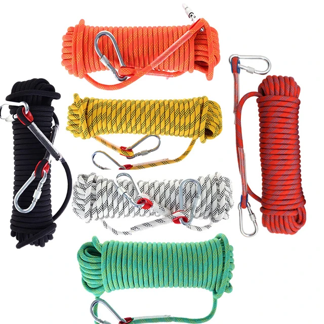 10MM Safety Climbing Rappelling Rope Outdoor Mountaineering Cord Rescue  Gear 30M
