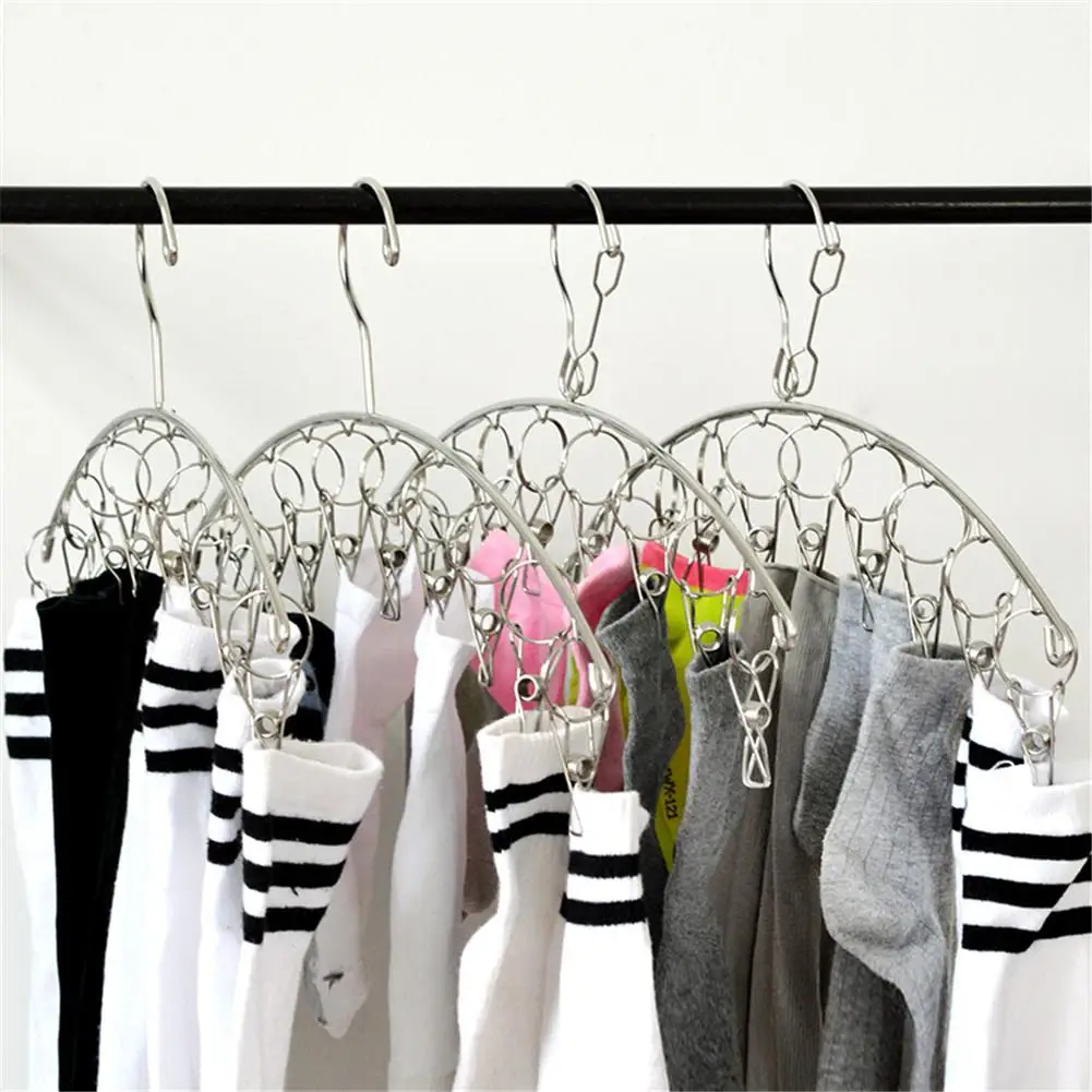 8/10/20 Pegs Portable Bathrooms Cloth Hanger Rack with clips Clothespin Clothes Hangers Socks Bras Towel Underwear drying Clips 2