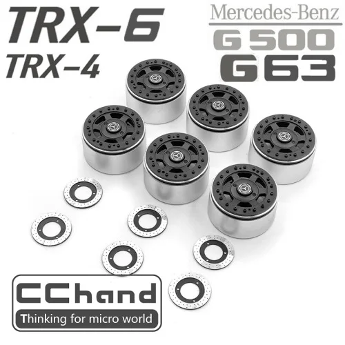 CCHAND TRX-4 TRX-6 Mercedes 6X6 G63 G500 2,2 дюйма металлический замок колеса шины - Цвет: c
