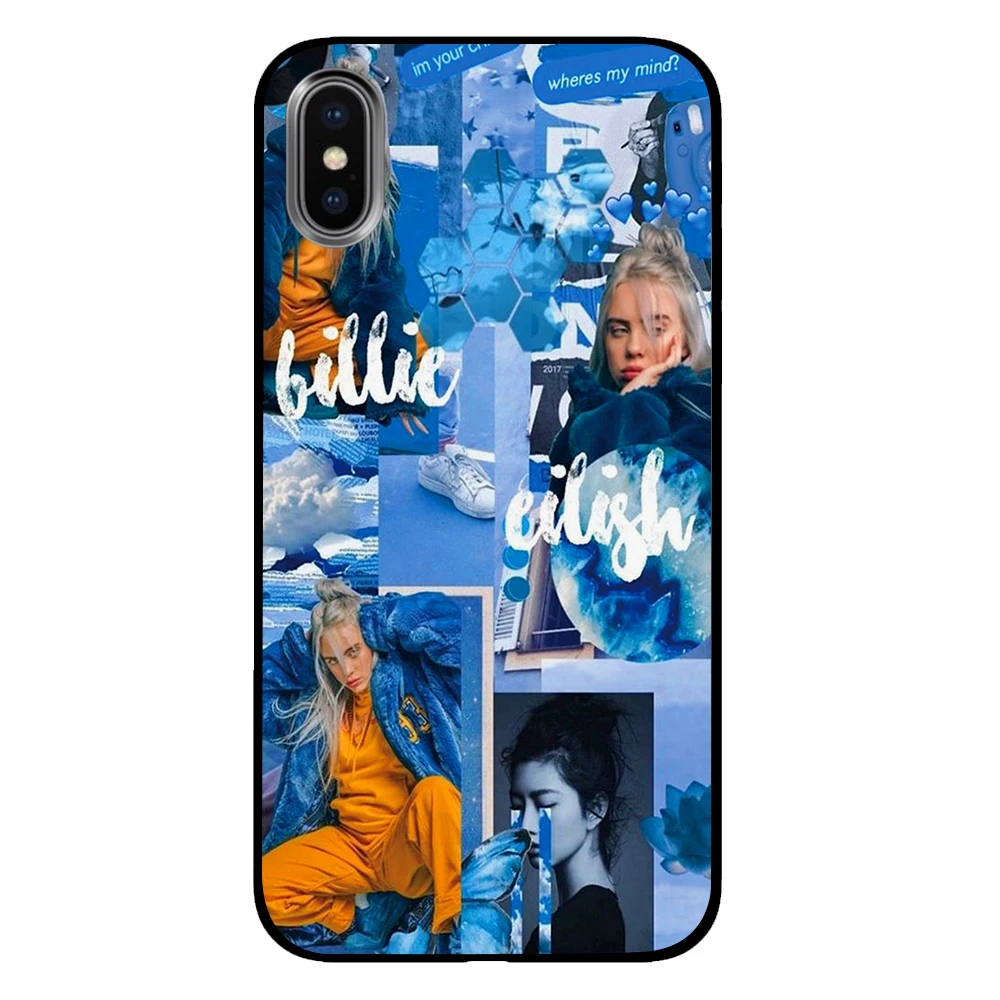 12 Billie Eilish черный чехол ТПУ чехол для iPhone 5 5S 6 6s 7 8 Plus X XS XR 11 Pro Max - Цвет: 12