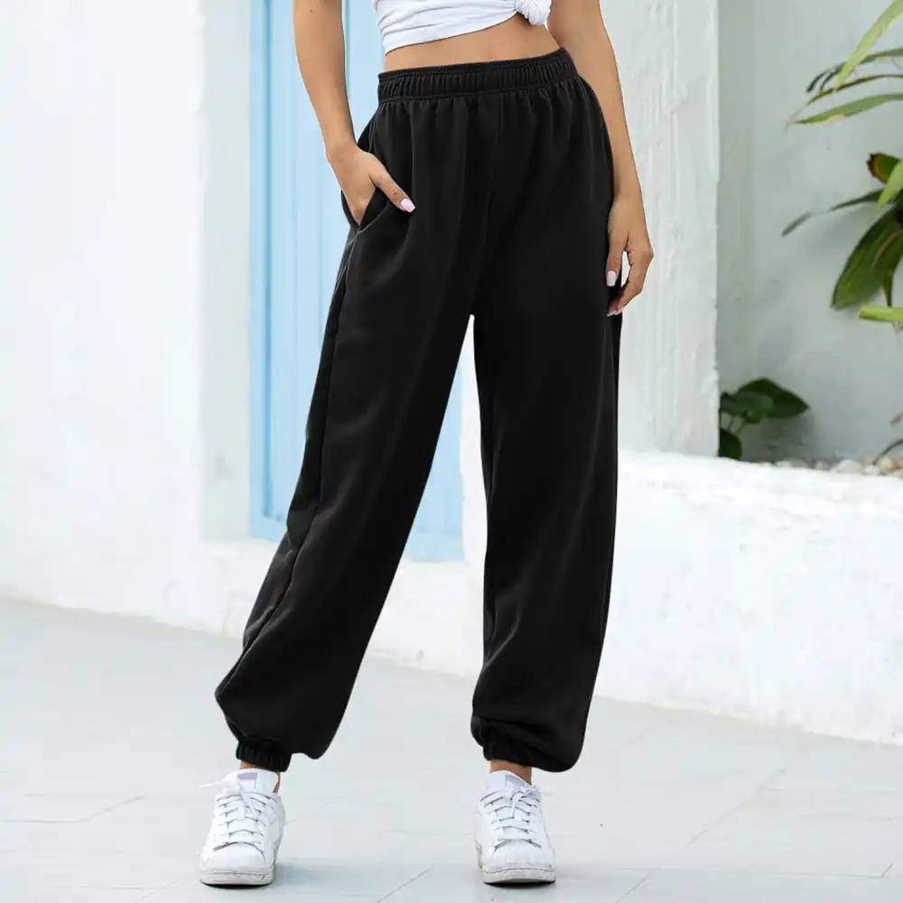 Nueva marca de moda para mujeres, pantalones de tiro alto, baile de Hip  Hop, deporte, Running, Harem, pantalones de chándal, pantalones de chándal,  pantalones holgados|Pantalones y pantalones capri| - AliExpress