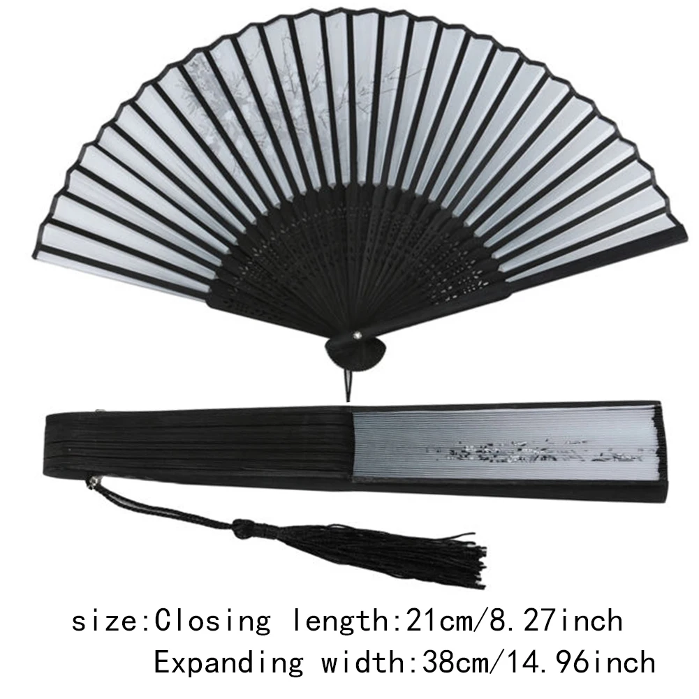 1PC Practical Folding Hand Held Fan Colorful Beautiful Handmade Silk Chinese