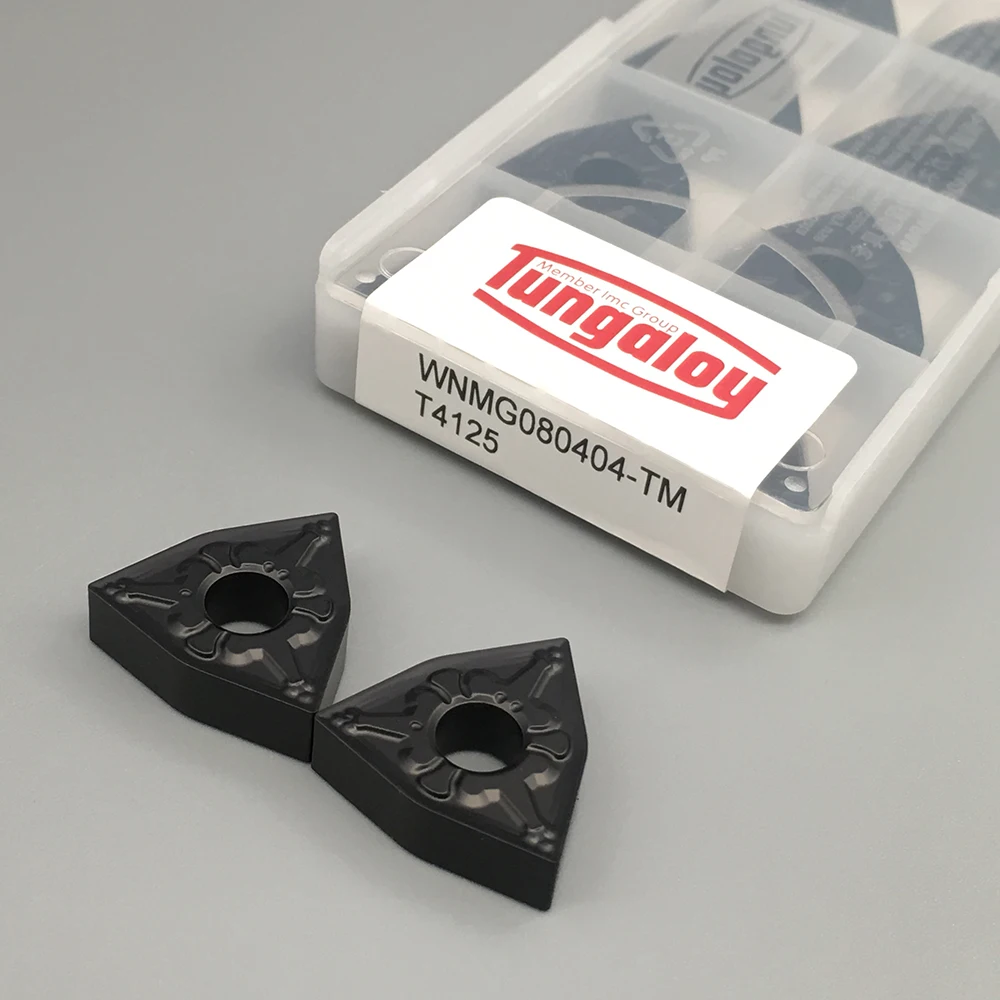

100% Original 10PCS WNMG080404 TM T4125 Machining Steel Parts CNC Lathe Tools Carbide Inserts Metal Turning Tools lathe Cutter