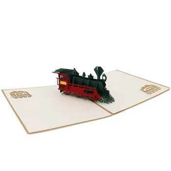 

Handmade 3D Up Thank You Greeting Card for Every Occasion train