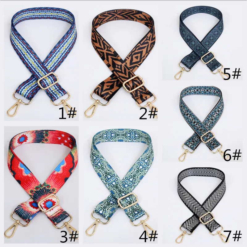 7styles Bag Strap For Women Removable DIY Shoulder Rainbow Handbag Accessories Cross Body Messenger Nylon Bag Straps Bags Handle