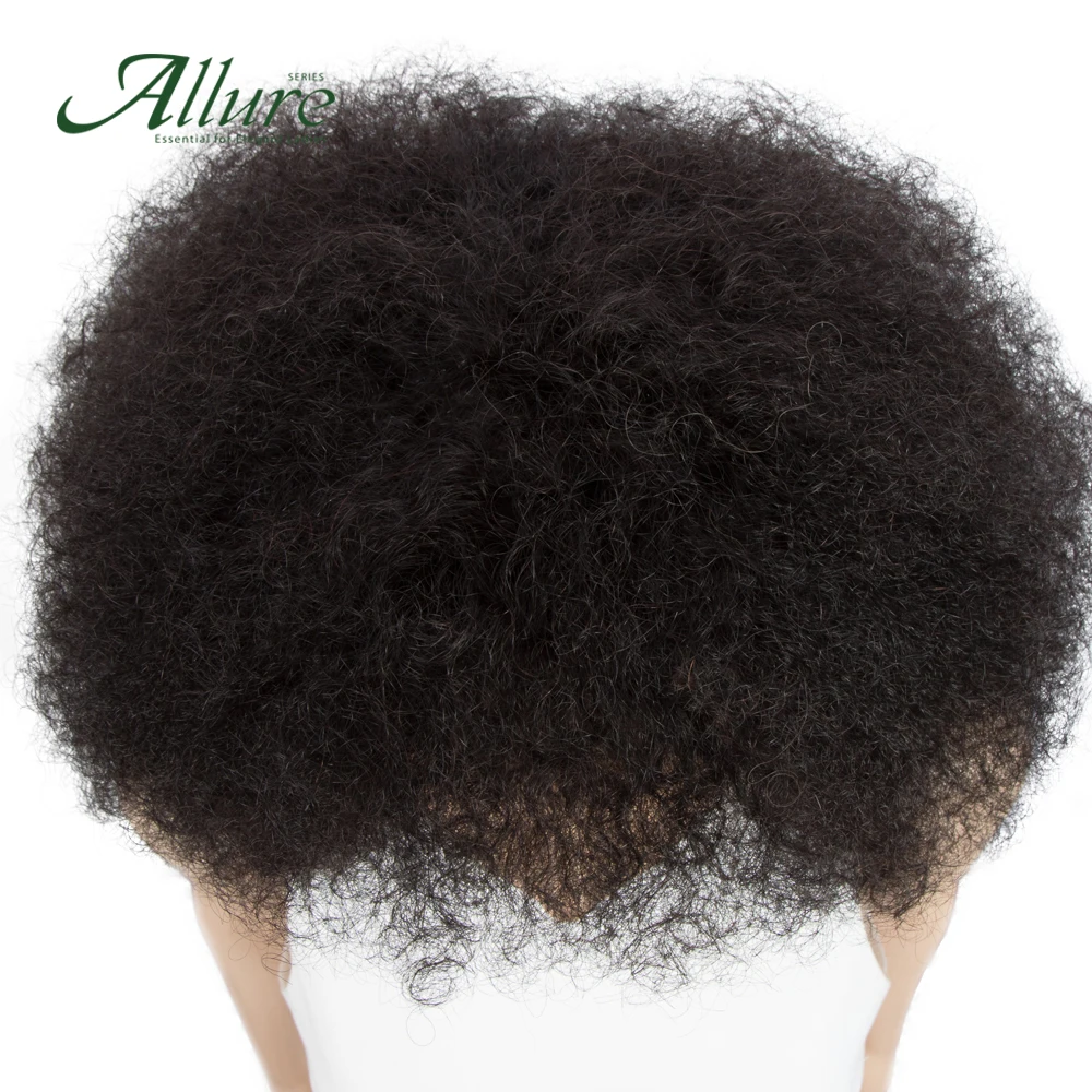 Short Afro Wig Natural Remy Brazilian Human Hair Wig For Black Women Full Machine Made Wig Free Shipping Allure (7)
