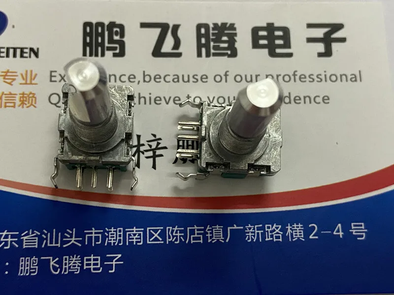 Aluminum Knob Encoder 1PCS Japan EC11B15242AF encoder rotary switch 30 positioning belt switch shaft length 20mm horizontal 5 feet