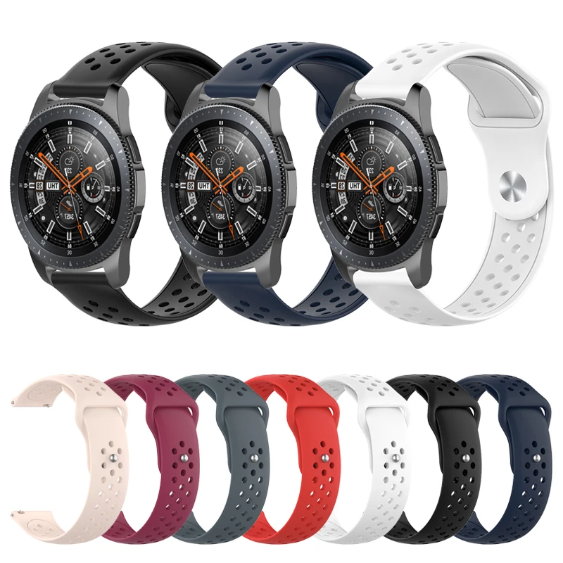 Ремешок для часов Samsung Galaxy 46 мм 42 Gear S3 Classic S2 S4 силиконовый ремешок Watch Active Amazfit