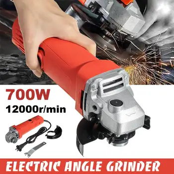 

220V 700W Electric Grinder Electric Angle Grinder with Protective Cover Support 100mm Polishing Disc for Rust Removal 12000rpm