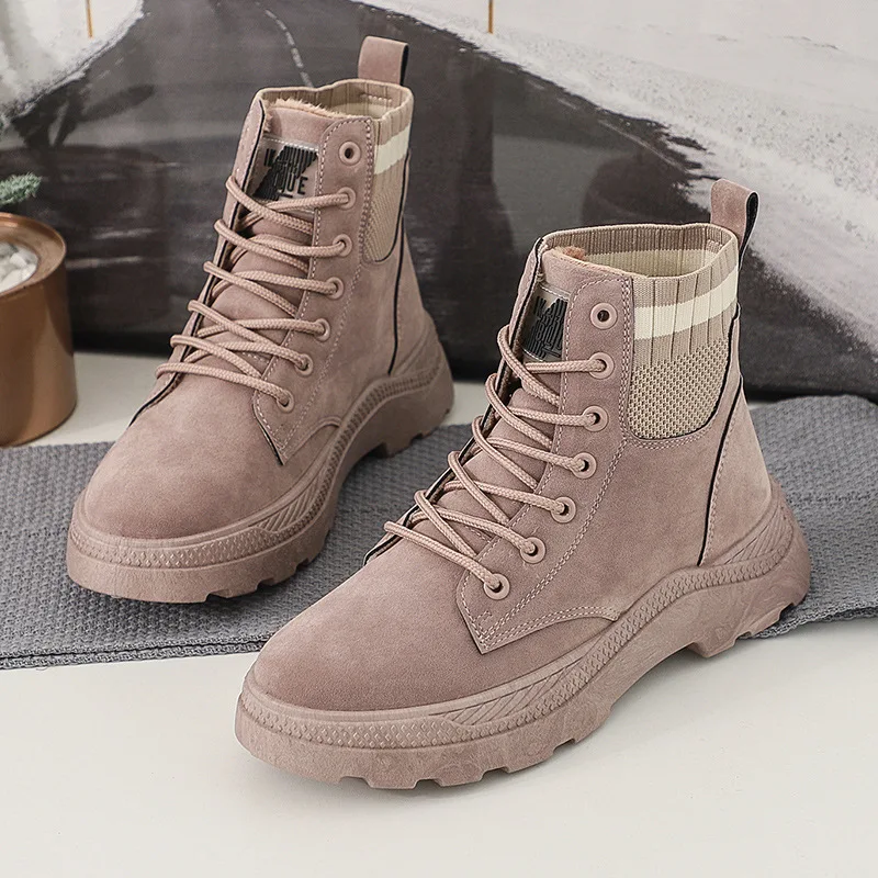 

Women Boots winter fashion Motorcycle boots Botas de nieve femeninas comfortable Slip-resistant Round Toe platform shoes H11-98