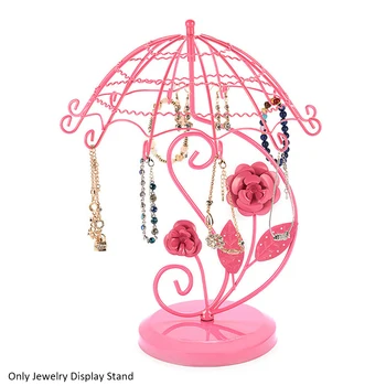 

Counter Showcase Jewelry Display Stand Removable Bedroom Umbrella Shape Home Store Ornament Storage Pendant Necklace Earring