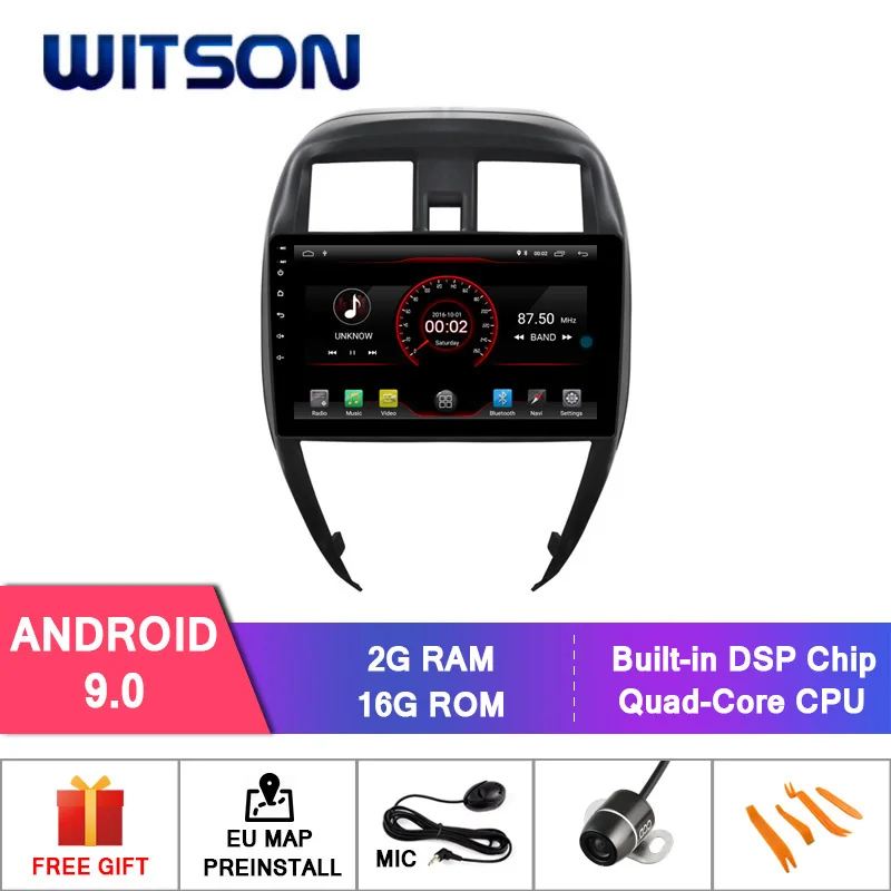 Discount WITSON 10.2" FULL HD TOUCH SCREEN Android 9.0 Car GPS Multimedia Navigation for NISSAN SUNNY 2015 Car DVD Player 0