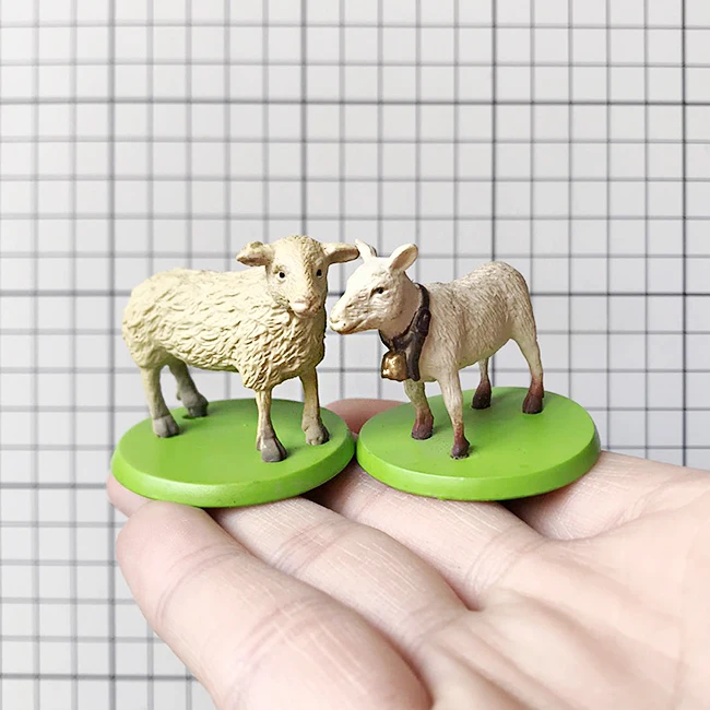 

Мини ПВХ фигурка Модель Игрушка овечка Коза 2 шт./компл.