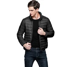 Модный осенний зимний светильник, теплый пуховик для мужчин, повседневное мужское пальто, мужская верхняя одежда