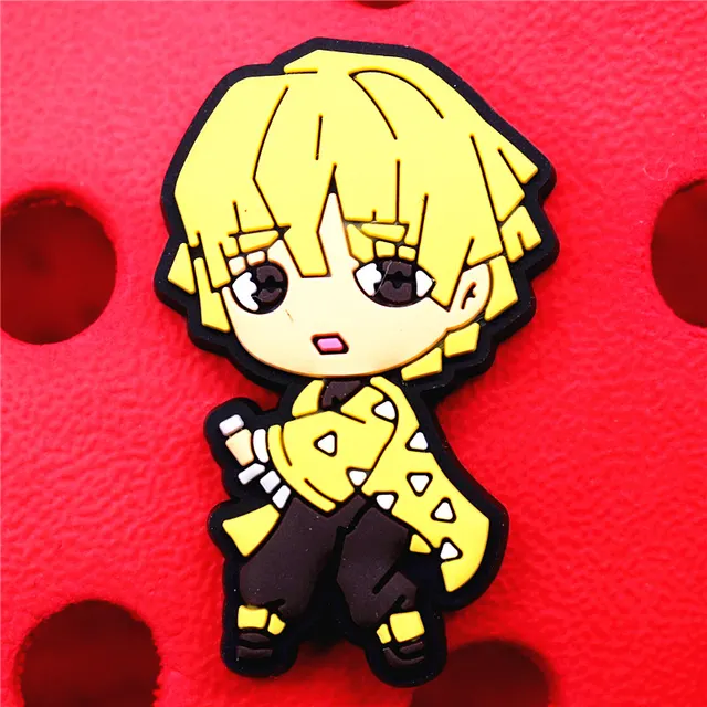 Japan Comics Style PVC Shoe Charms Cute Sandals Accessories Shoes Buckle Decorations fit Croc JIBZ Kids X-mas Party Gifts U253 E