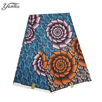 

YANTEX African Wax Prints Fabric Ankara 6 Yards New Nigeria Veritable Wax African Prints Ankara Wax Batik Fabric For Lady Dress